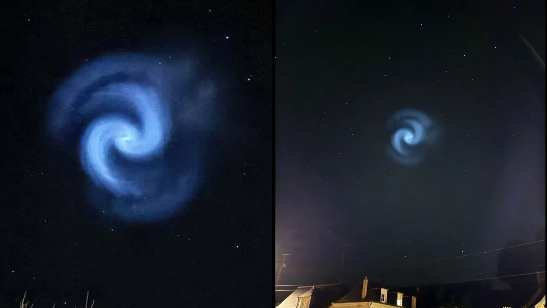 Glowing spiral in UK