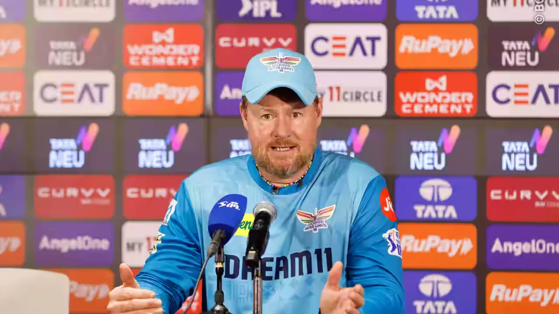 LSG's assistant coach Lance Klusner at the post-match press conference