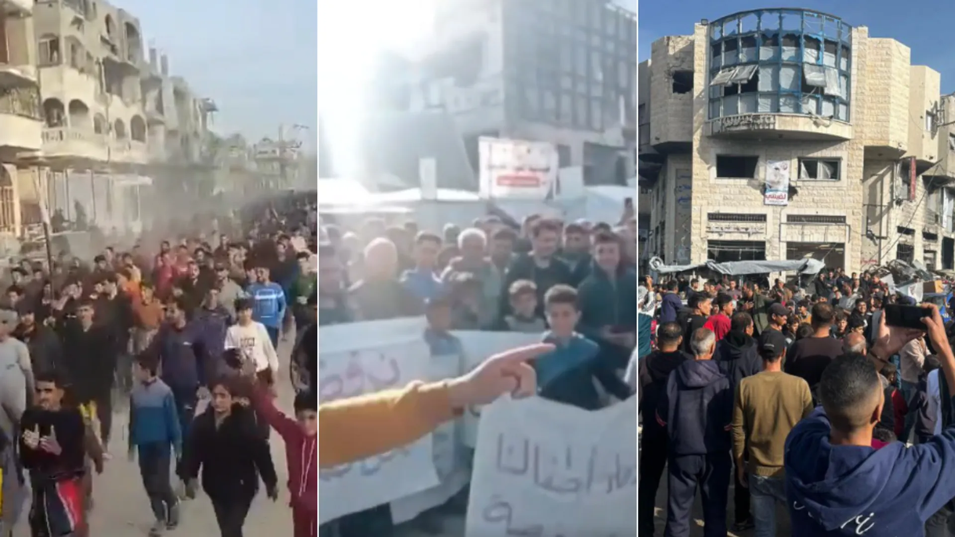 Hundreds of people attended protests. 