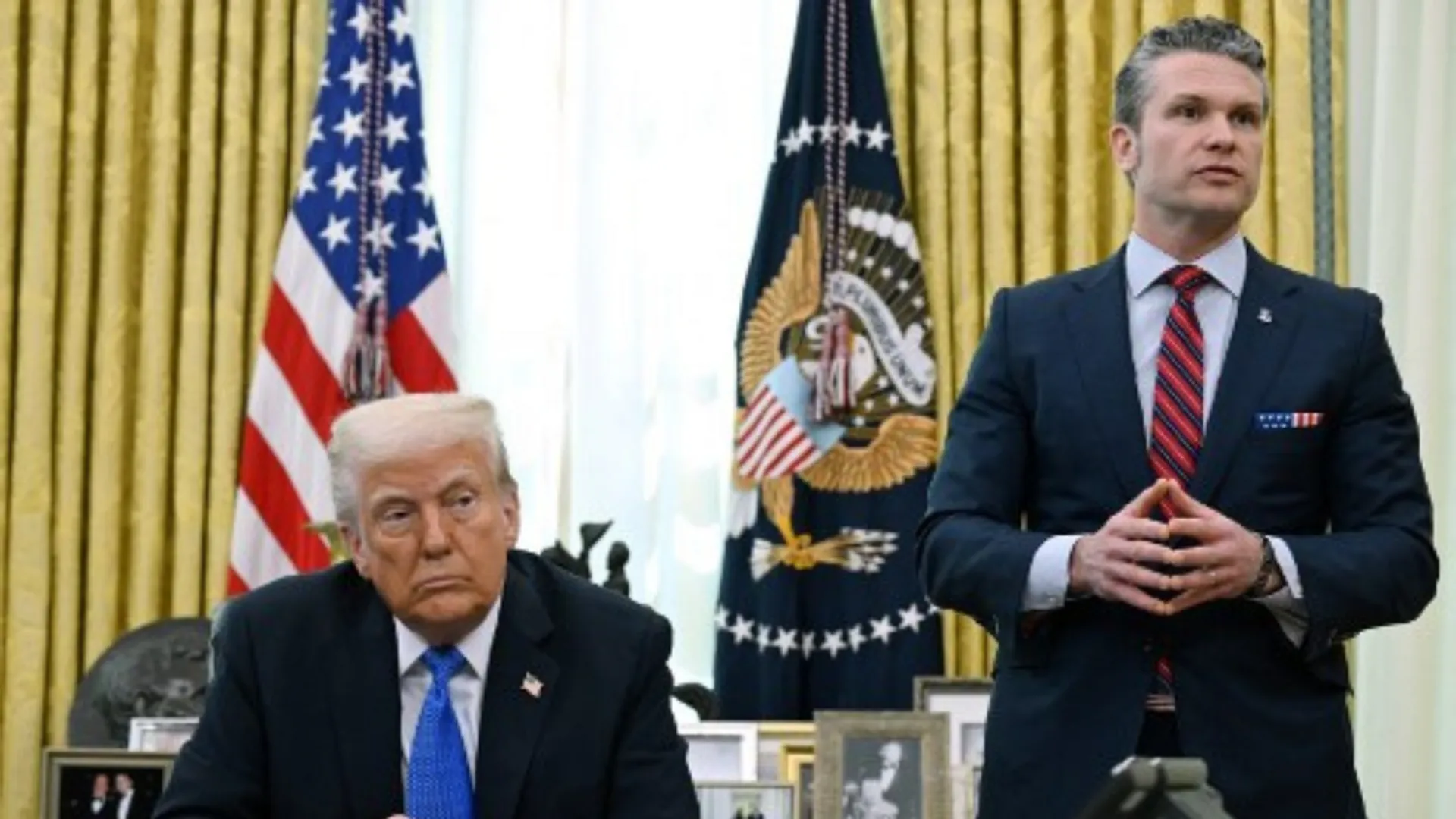 Donald Trump and Pete Hegseth