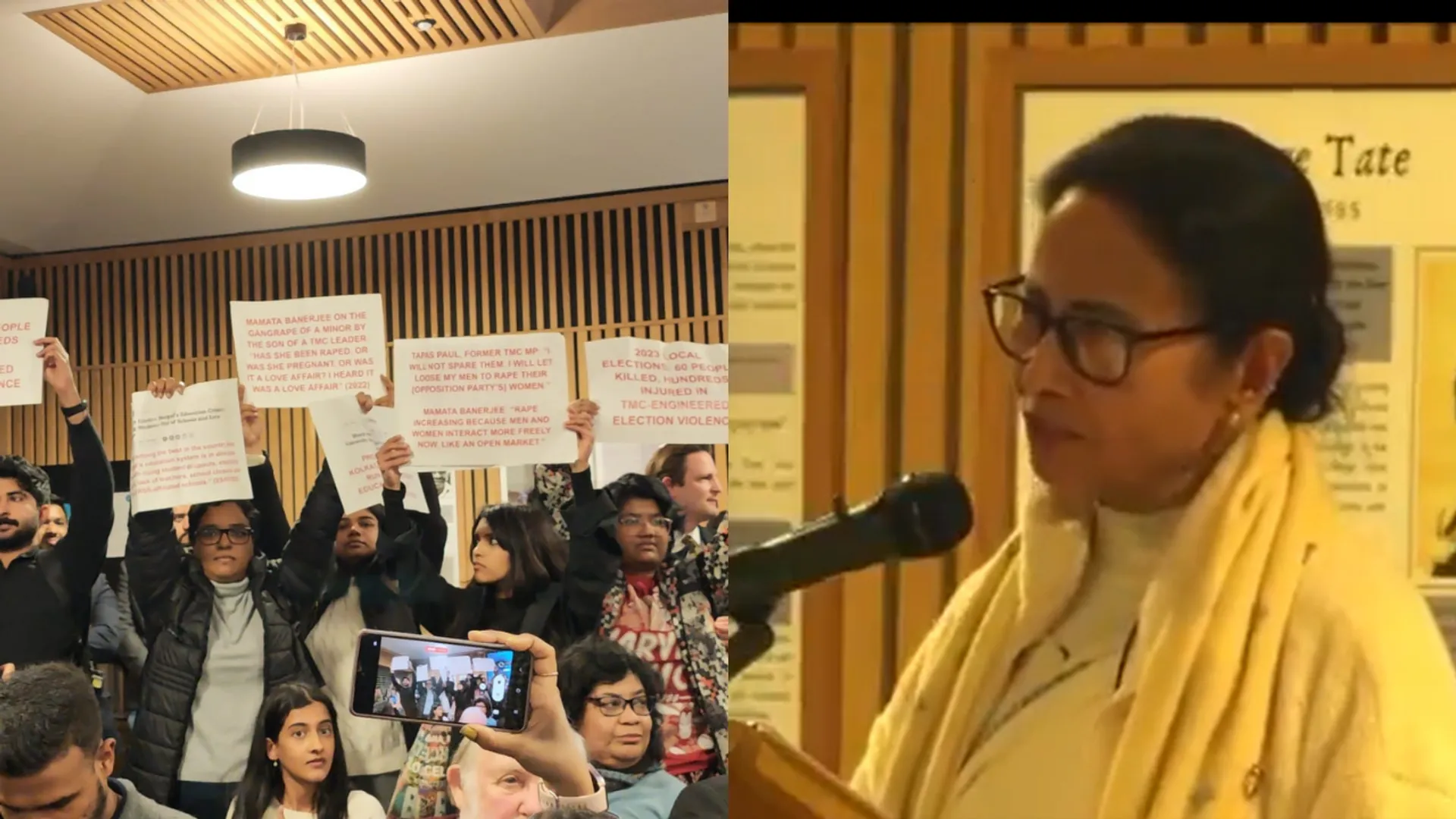 Mamata Banerjee heckled in London
