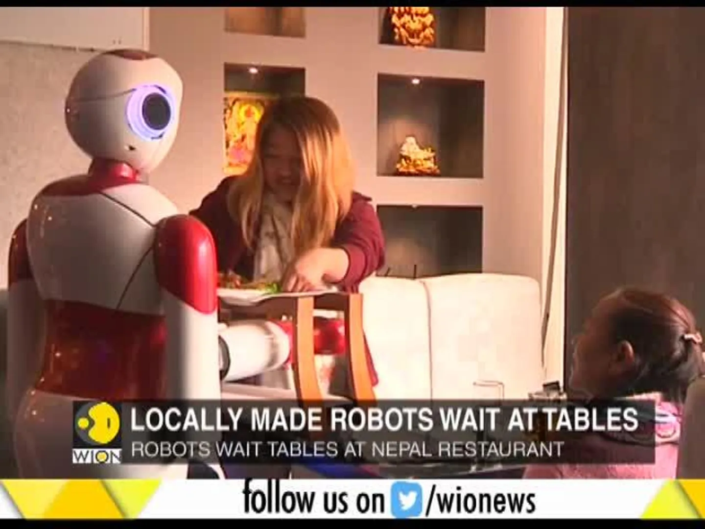 Nepal's Locally made Robots wait at Tables