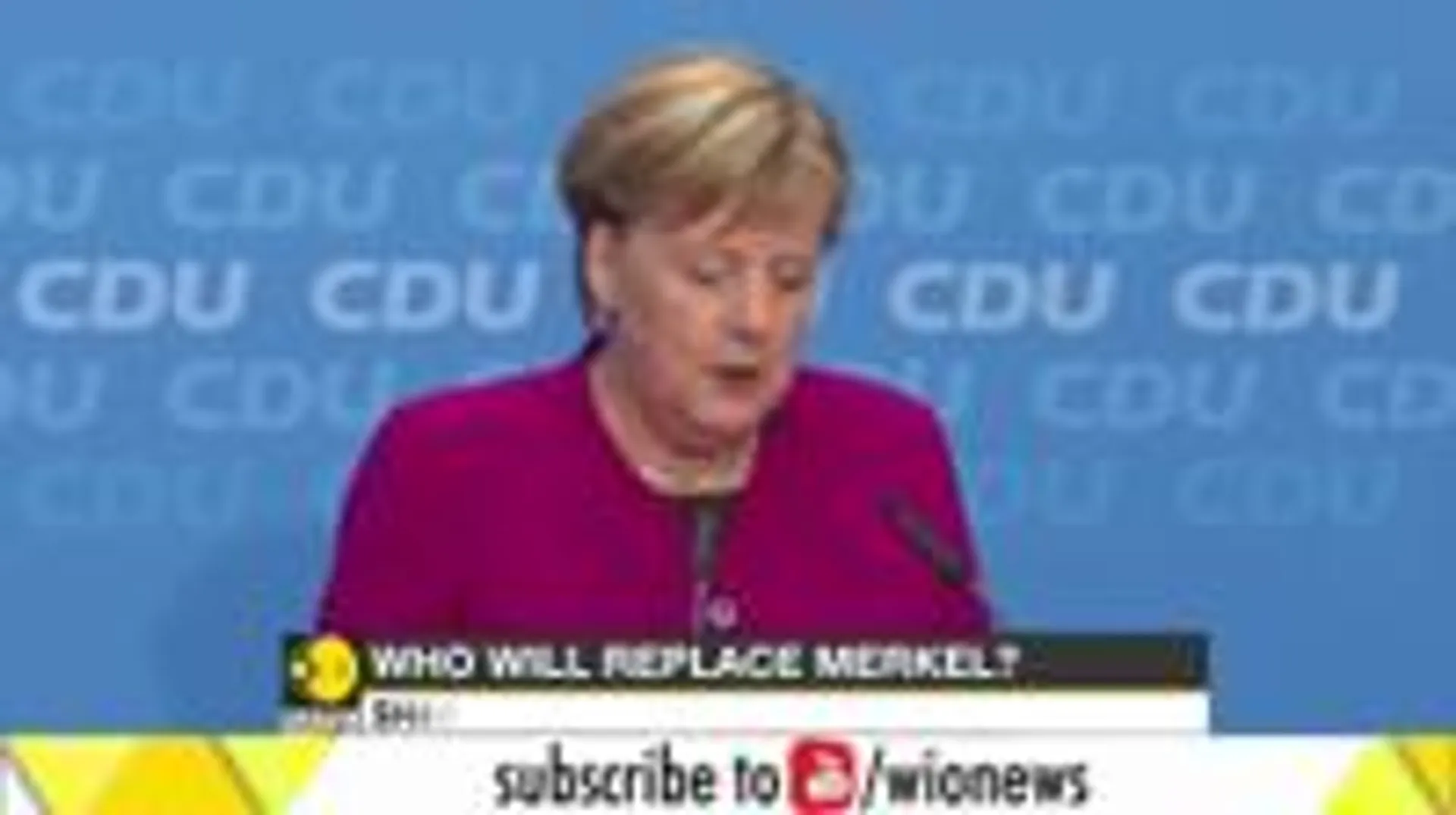 Angela Merkel to step down as CDU party leader