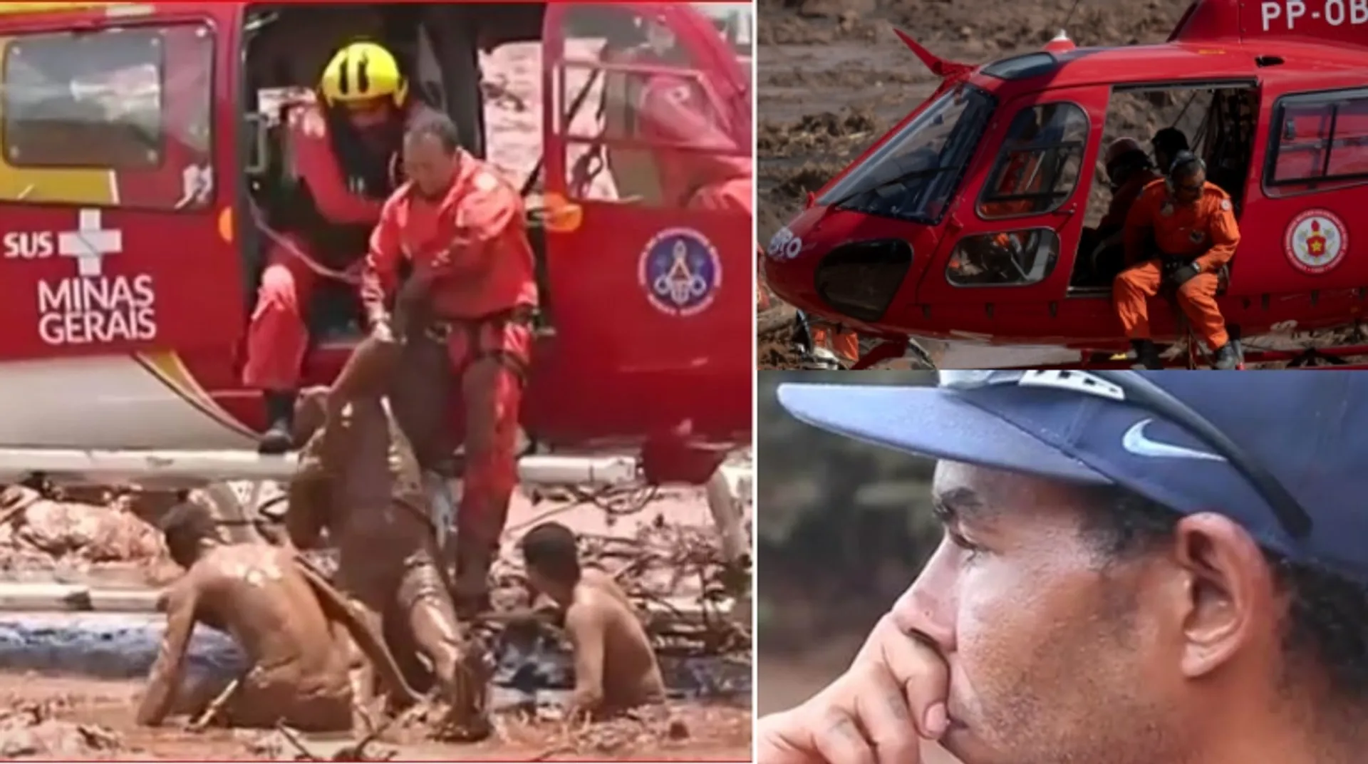 In pictures: Local hero saves girl from mud during Brazil dam collapse