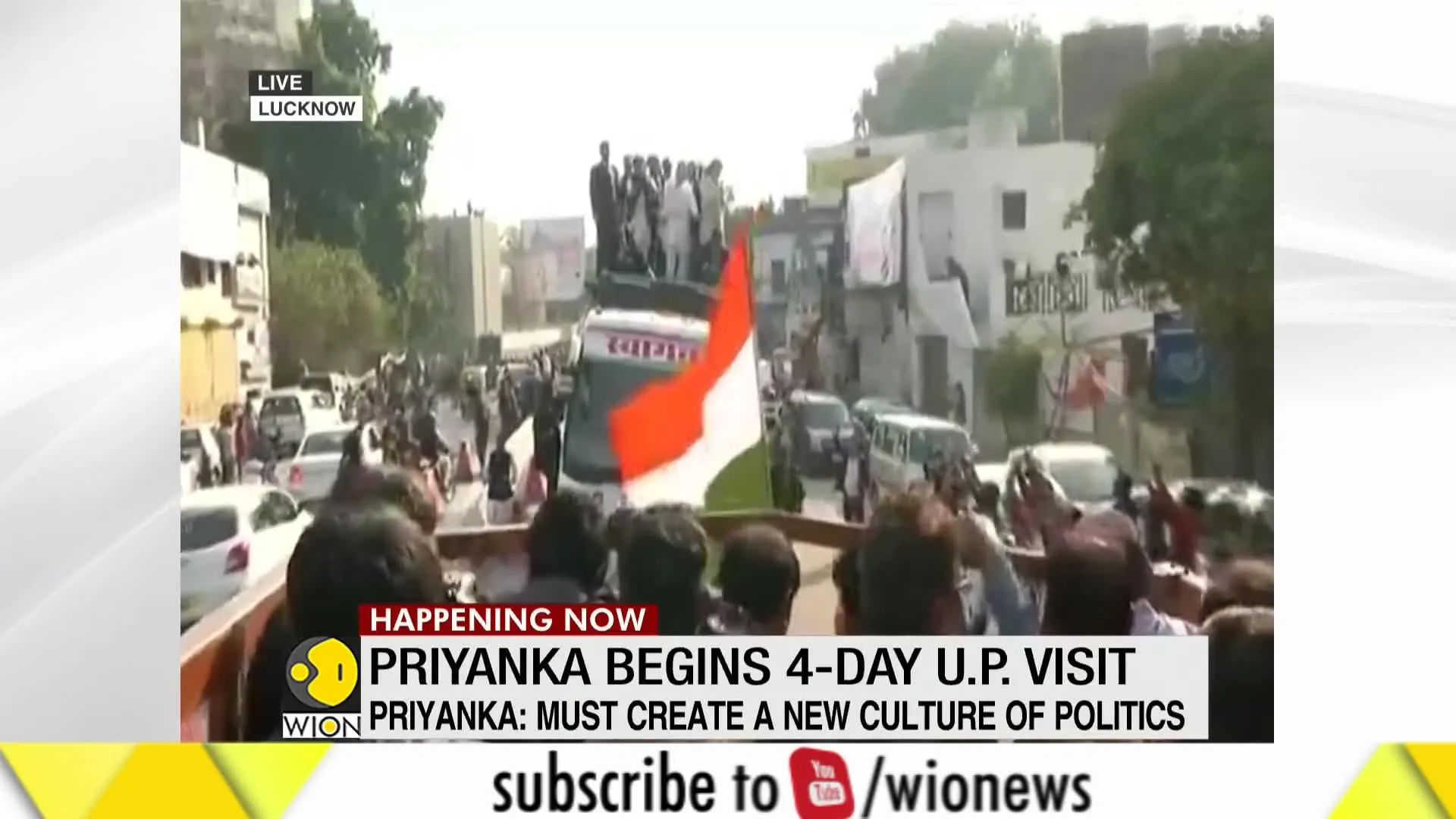 Priyanka Gandhi kicks off campaign in Uttar Pradesh's Lucknow