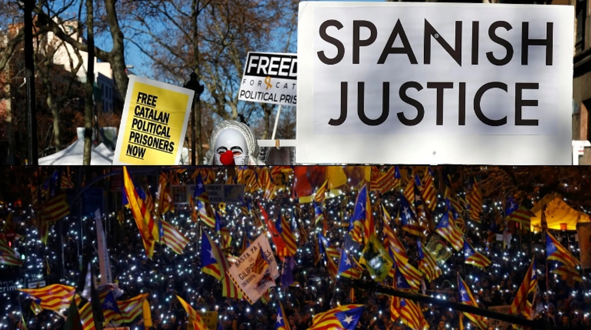 In pictures: 'Seeking independence is not a crime,' Barcelona protesters say, take to streets demanding justice