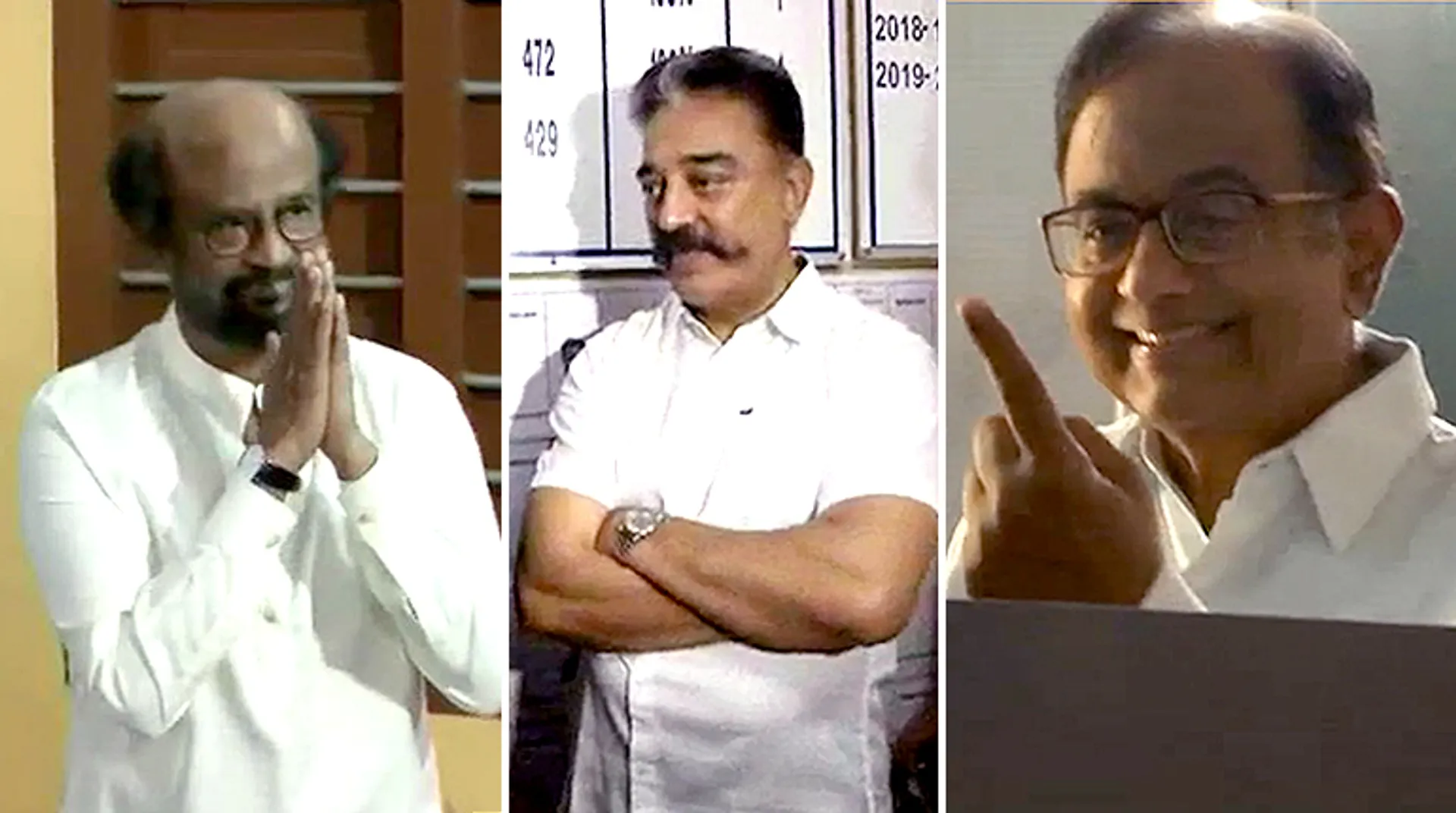 Kamal Haasan, P Chidambaram and Rajinikanth cast their votes in phase of Lok Sabha polls