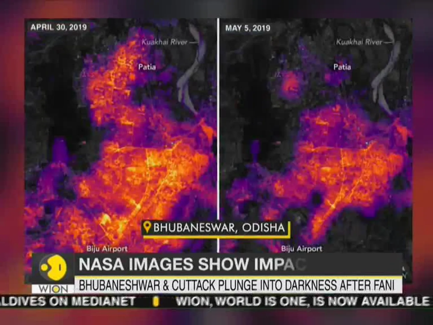 NASA releases images of power situation after Fani