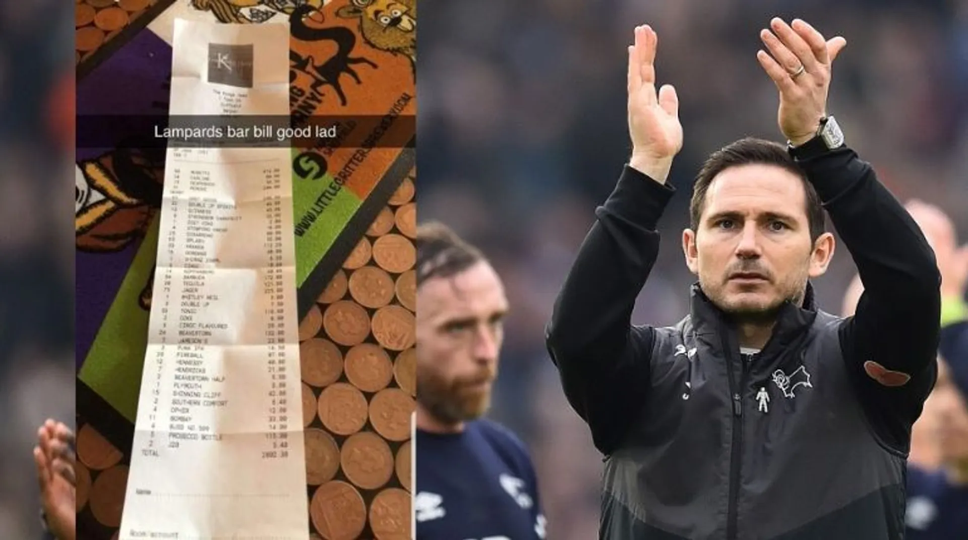 Leeds vs Derby: Frank Lampard's post-win celebration bill goes viral