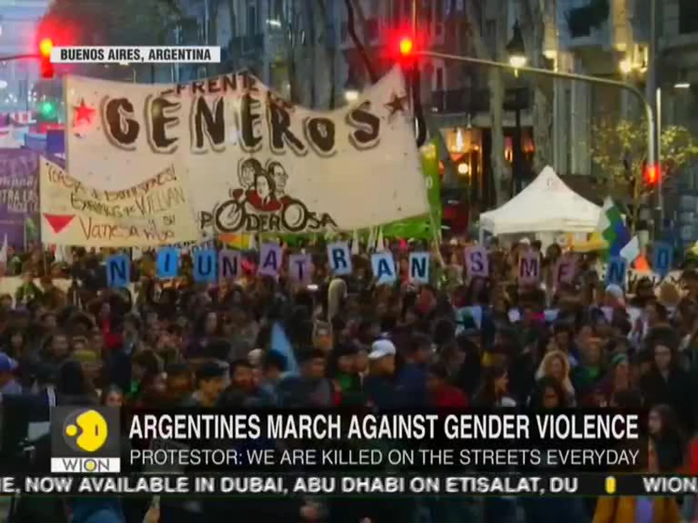 Thousands of Argentines protest violence against women
