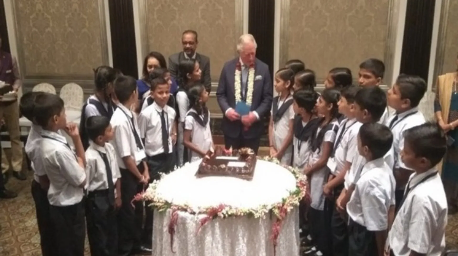 Prince Charles celebrates 71st birthday with school children in Mumbai