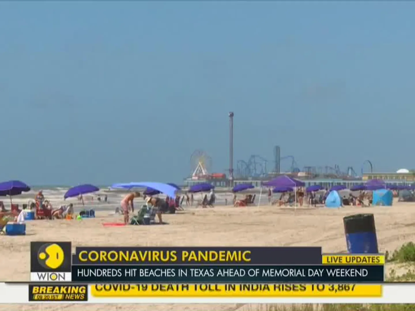Texans hit beach despite surge in virus cases