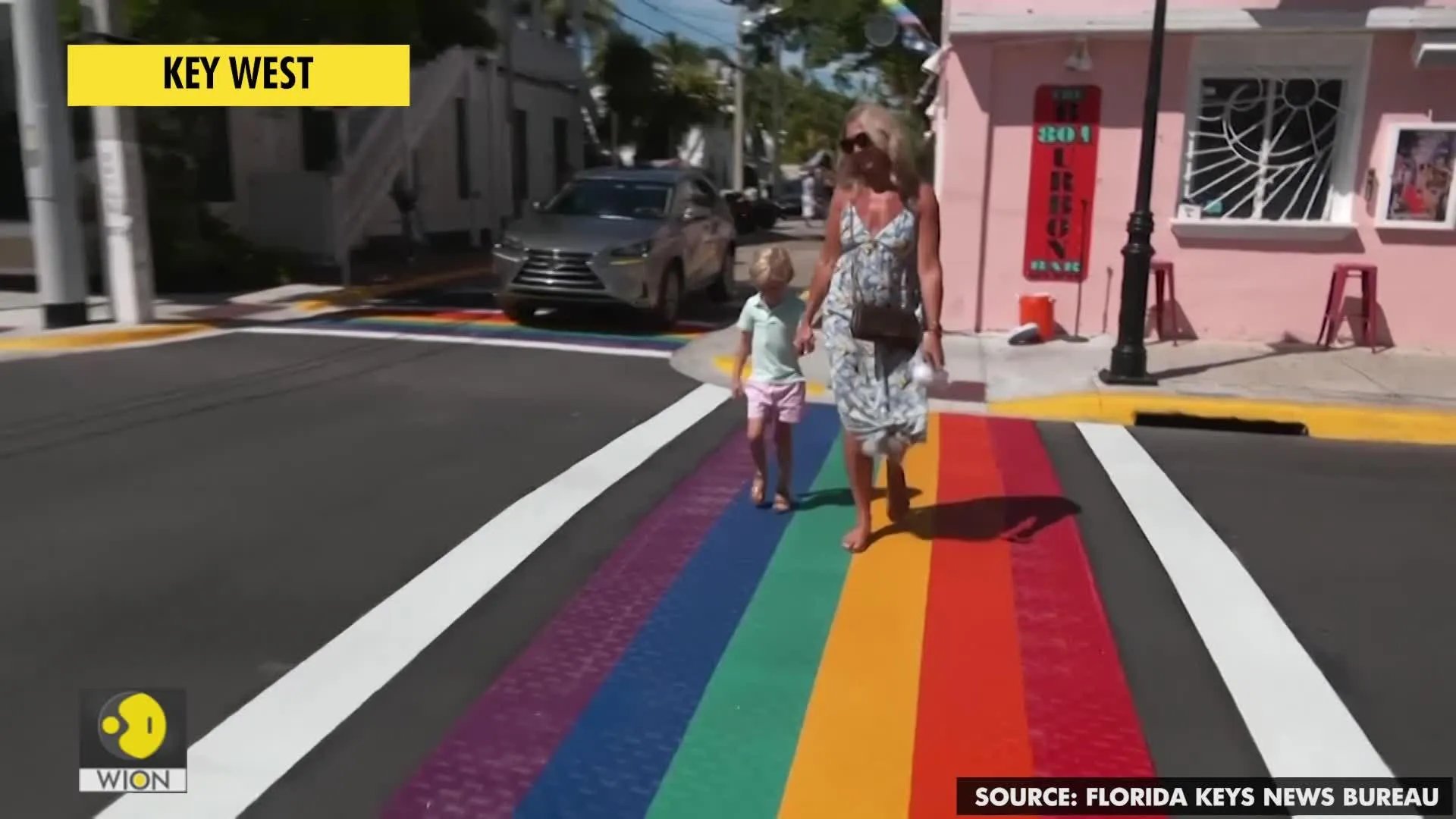 Rainbow crosswalks installed in Florida's Key West