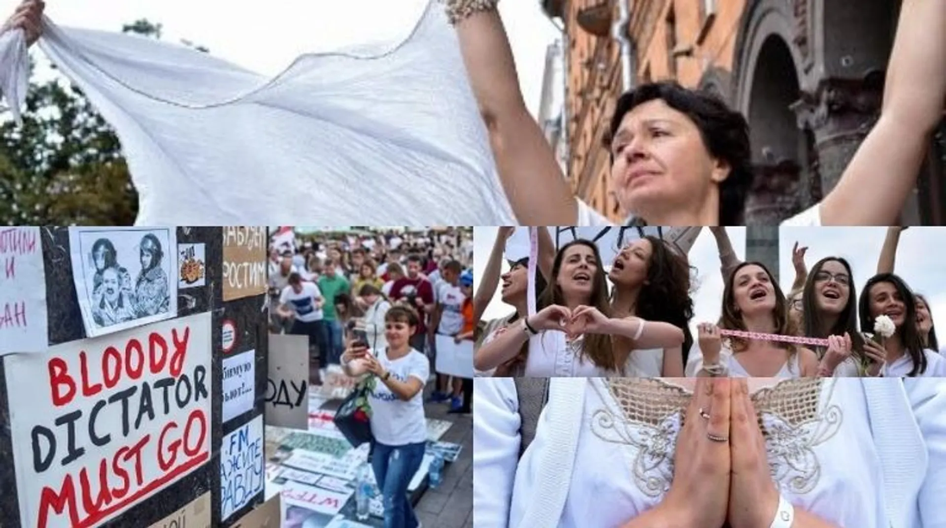We come in peace: Belarusian women dressed in white protest against corrupt leadership