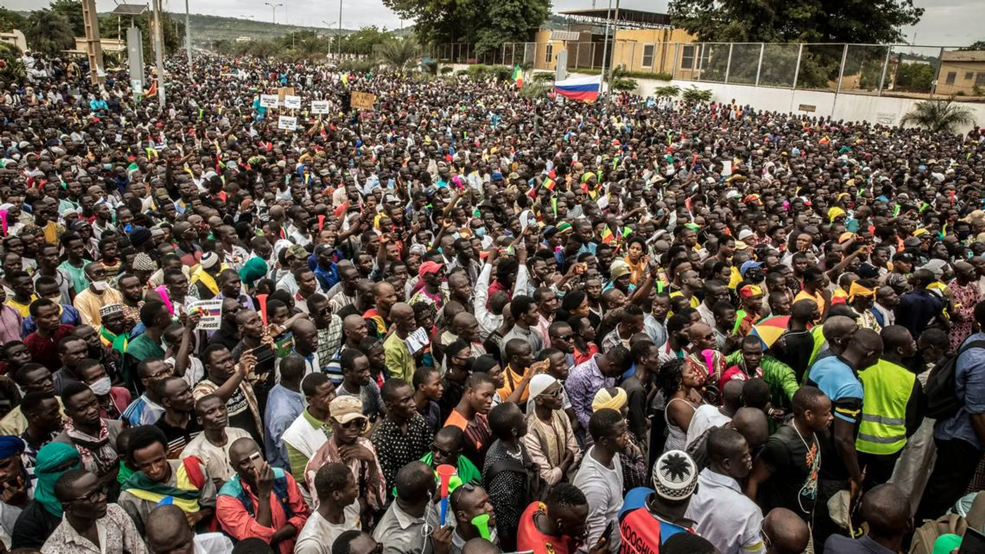 Thousands of Malians celebrated the coup in Bamako