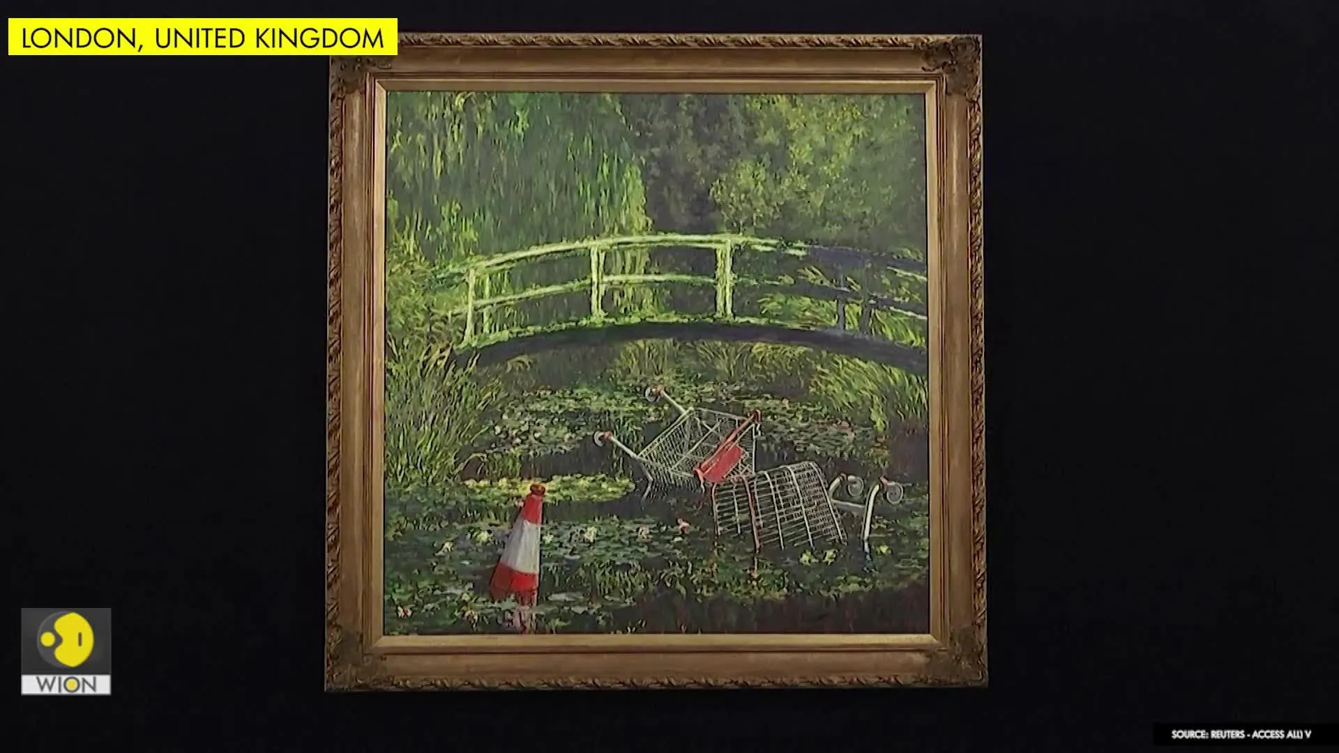 Banksy's contemporary take on Monet up for online auction at Sotheby's