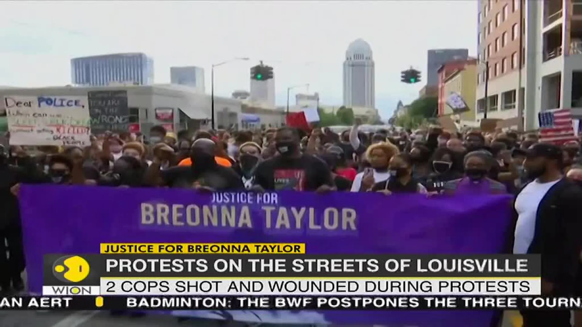 Breonna Taylor protests: 2 cops shot and wounded, at least 24 people have been arrested