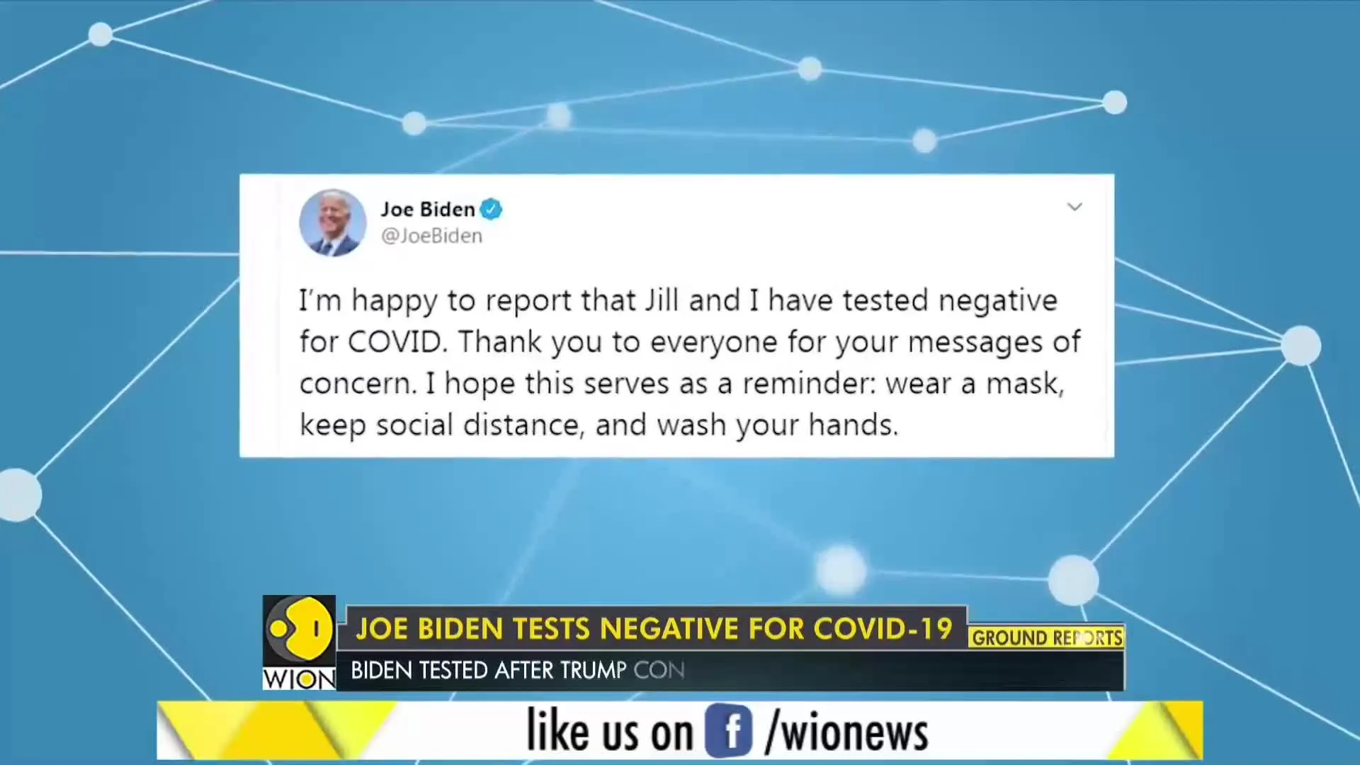 Joe Biden and wife tests negative for coronavirus: Shared stage with Donald Trump