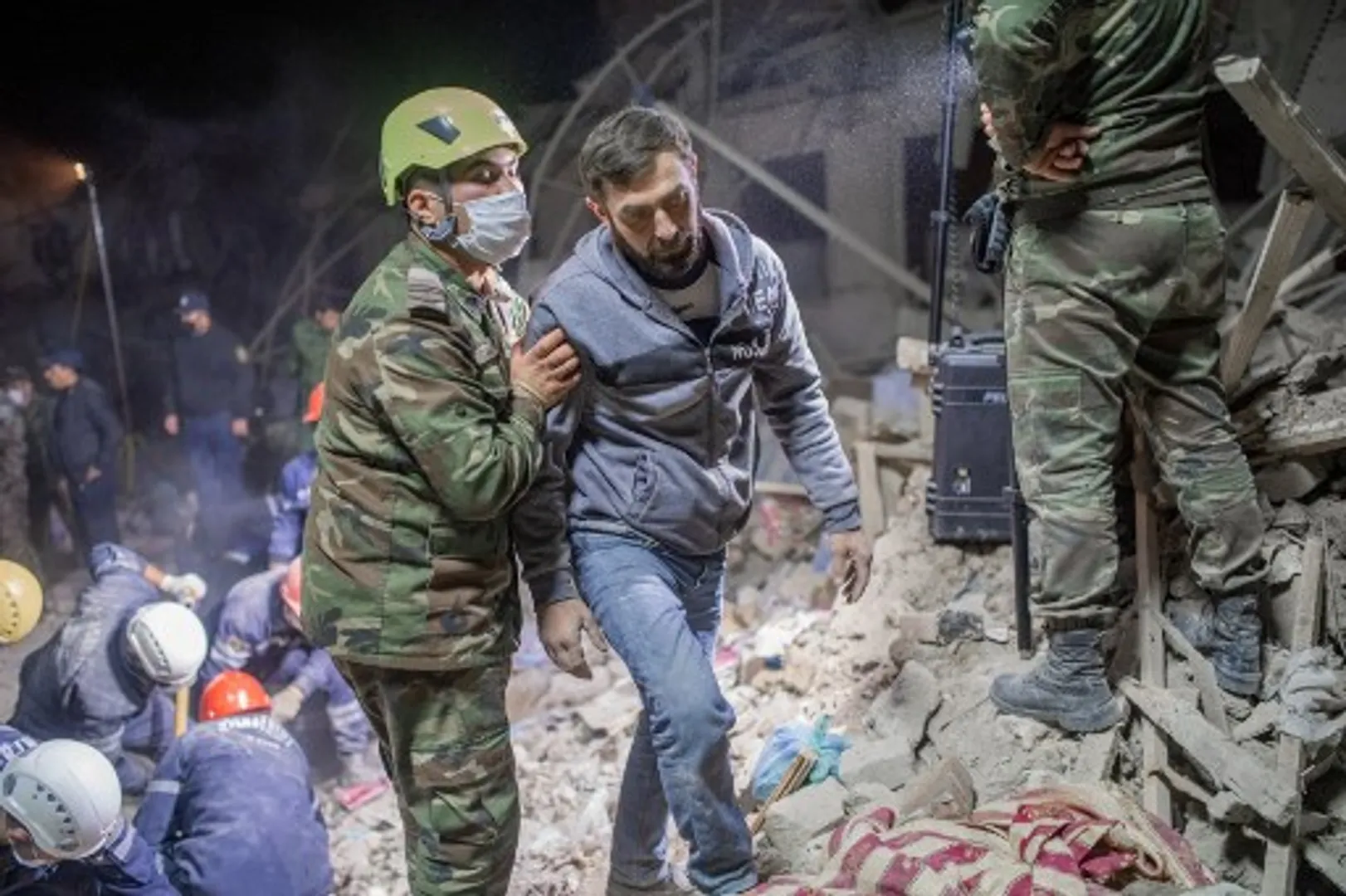 Nagorno-Karabakh fighting: Missile hits Azerbaijan city, several dead