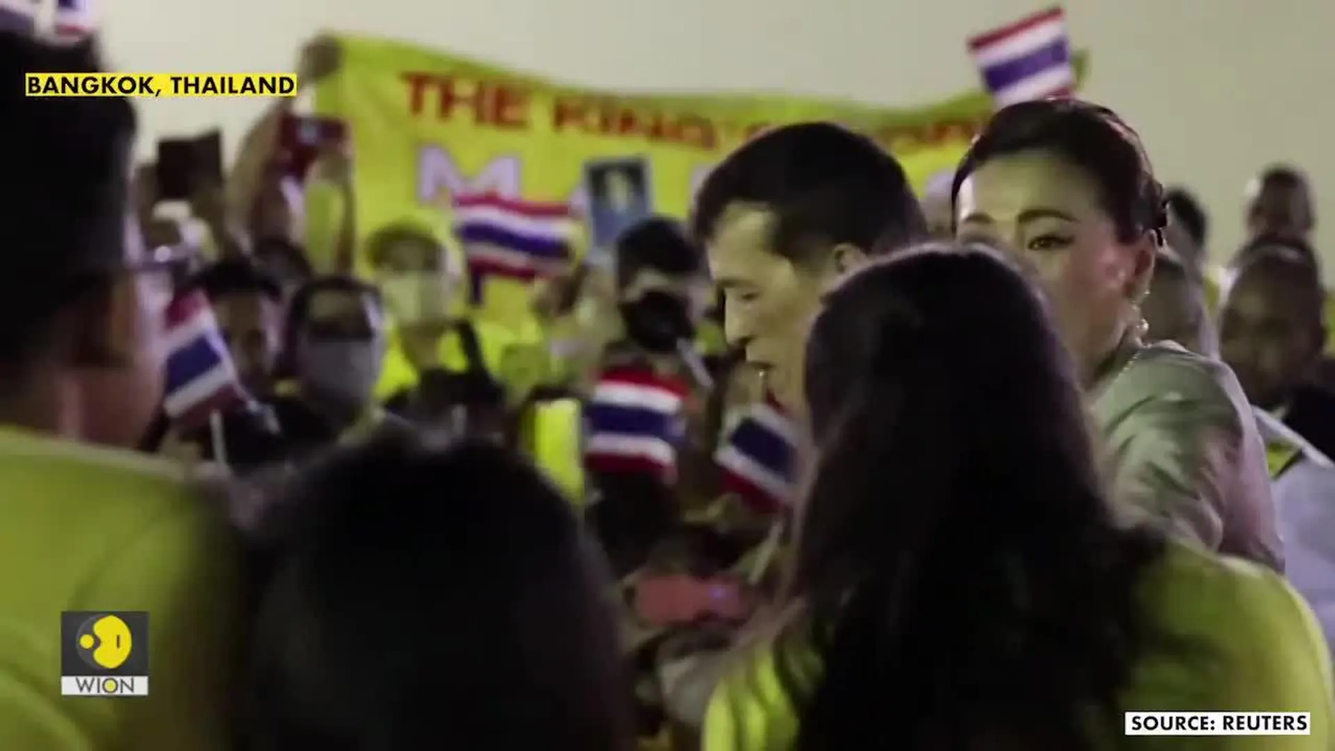 Thousands of royalists put on show of force for Thai king