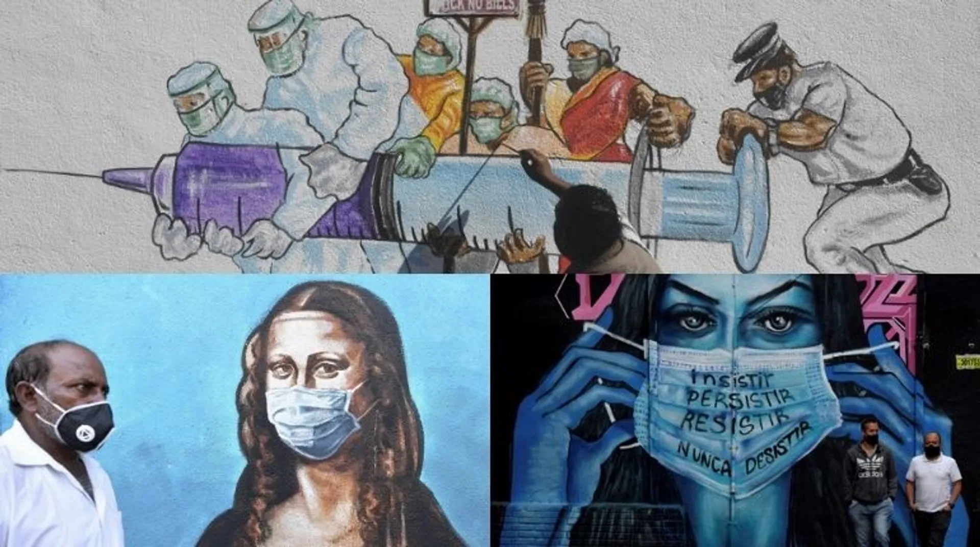 Standing tall like a wall: Coronavirus inspires graffiti to spread awareness
