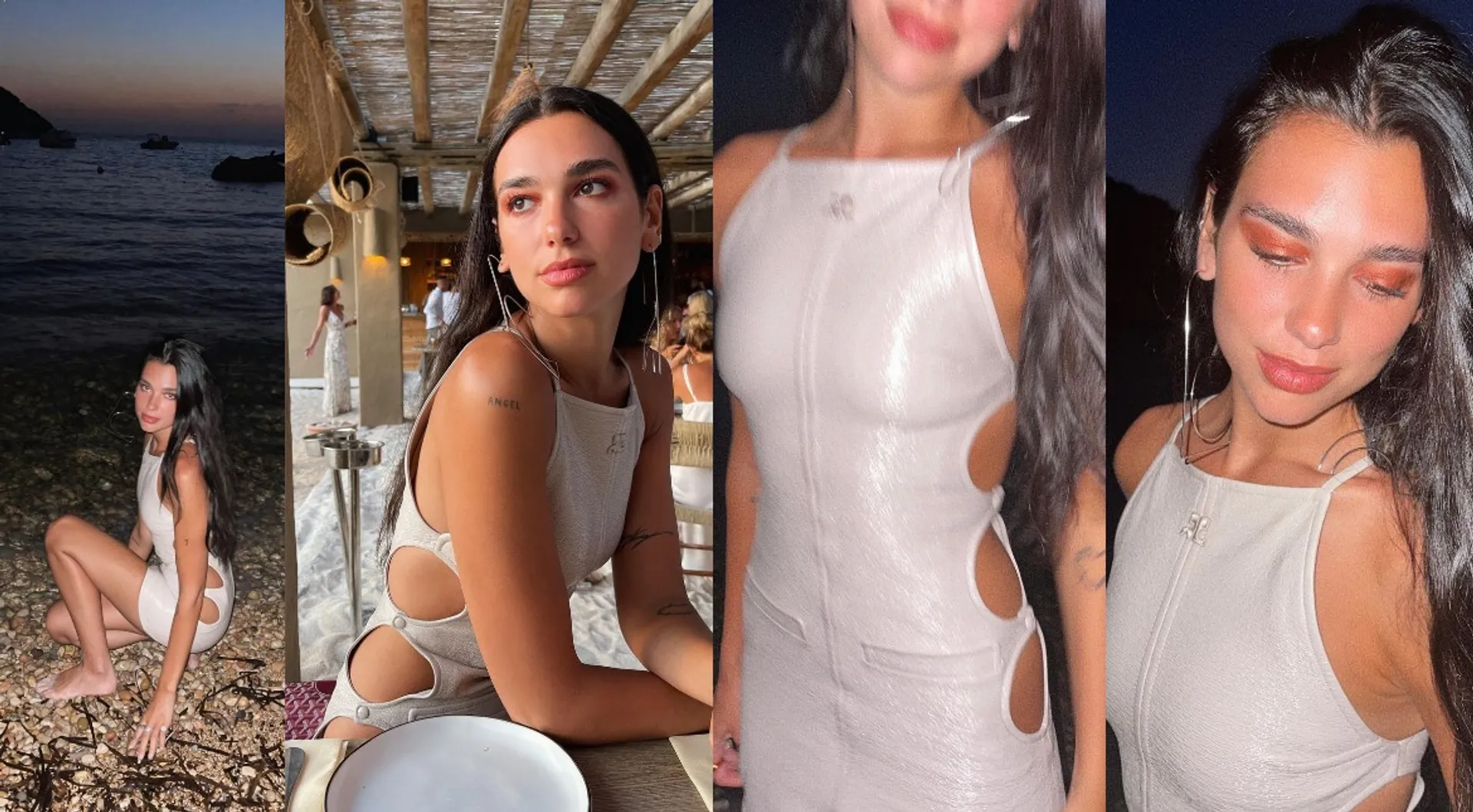 Dua Lipaâs multi-cutout vacay dress transports us to beachy days; pics