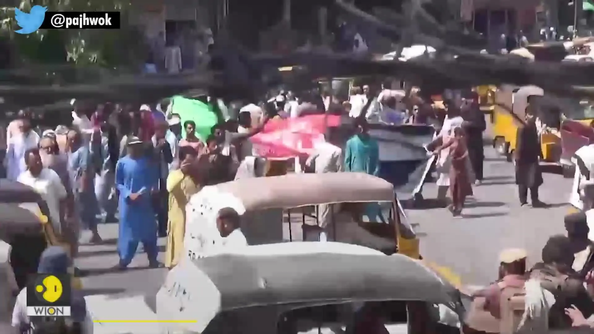 Watch: Taliban fighters open fire at protesters Afghanistan