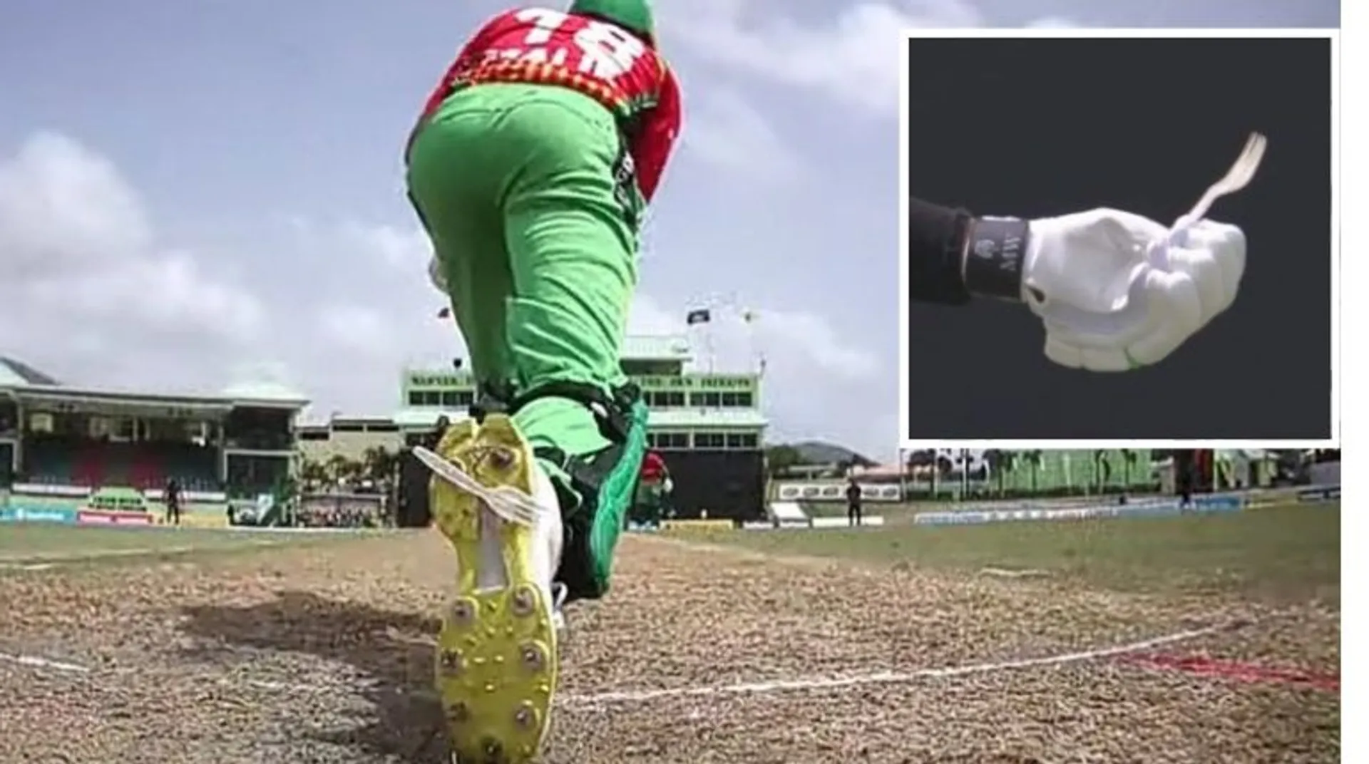 Pakistan's Shoaib Malik spotted with fork sticking to shoe during CPL 2021 match; netizens say, 'what the fork'