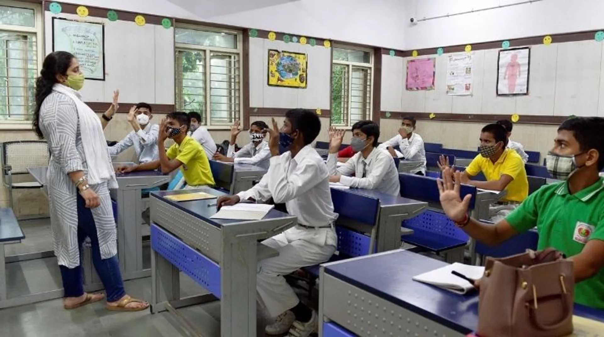 After a gap of 17 months, schools reopen in Indian capital Delhi amid strict COVID-19 safety guidelines