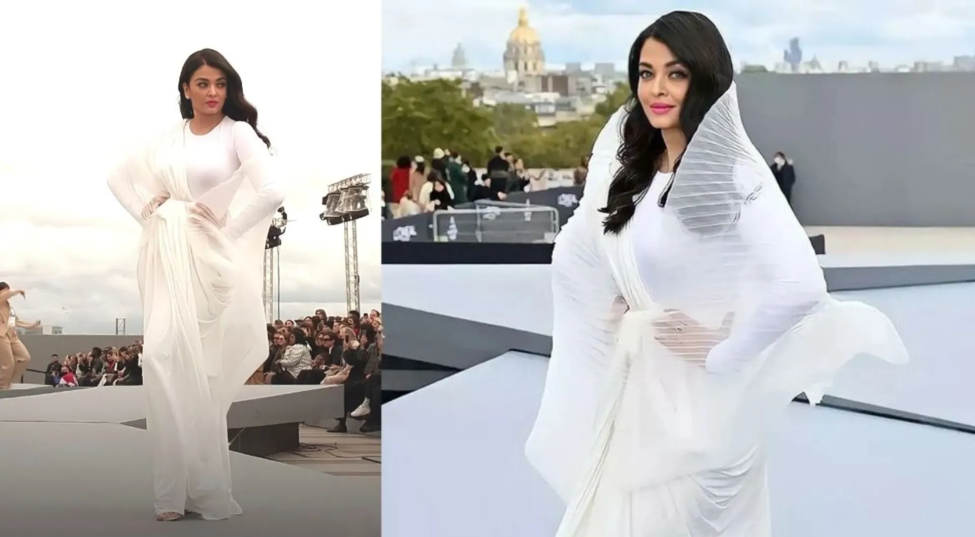 Aishwarya Rai Bachchan takes over Paris Fashion Week in a stunning white ensemble, see pics