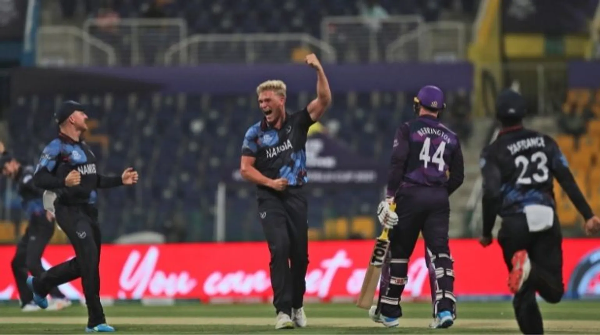 T20 World Cup: Ruben Trumpelmann magical first over helps Namibia thrash Scotland by 4 wickets