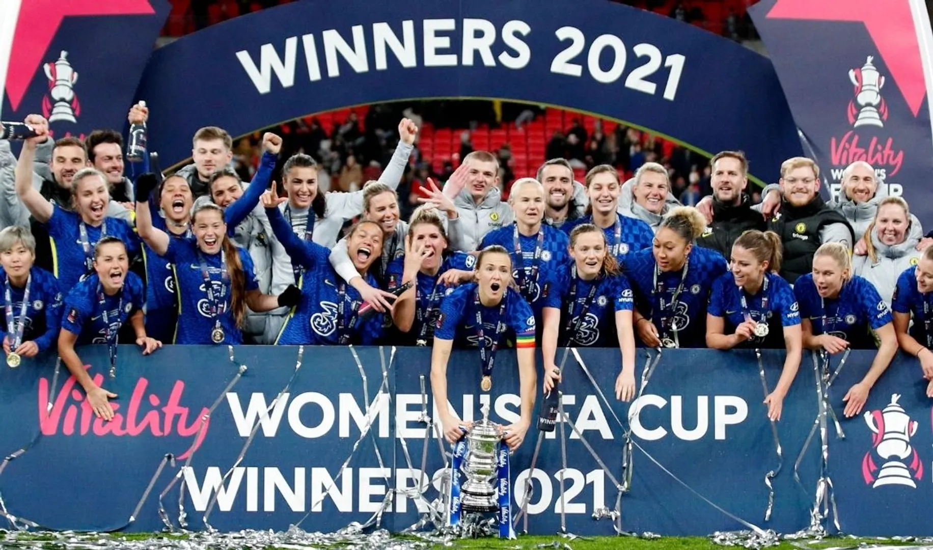 Chelsea women thump Arsenal to win FA Cup and seal domestic treble