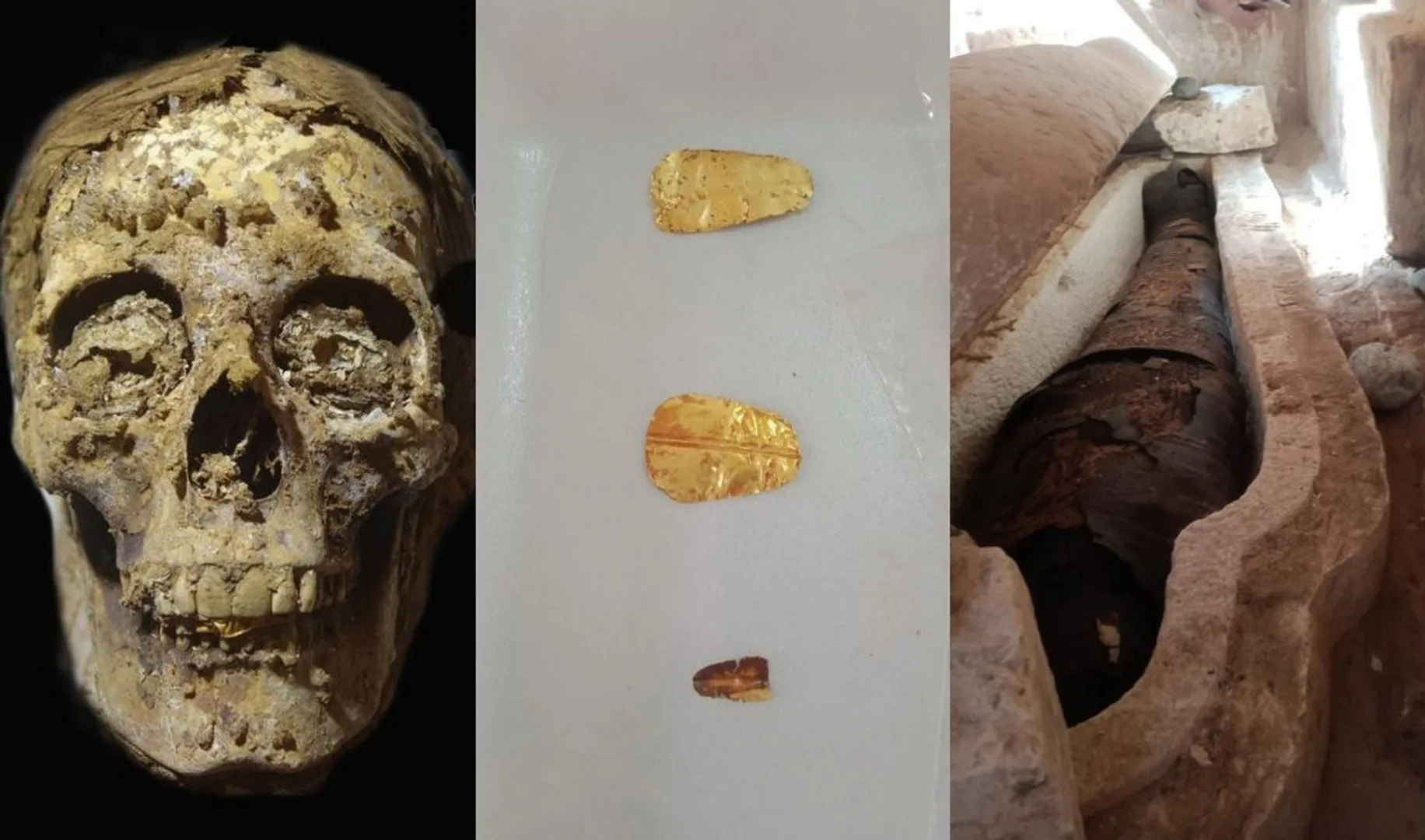 In Egypt, archaeologists uncover two 2,500-year-old tombs, golden tongues from the Saite Dynasty