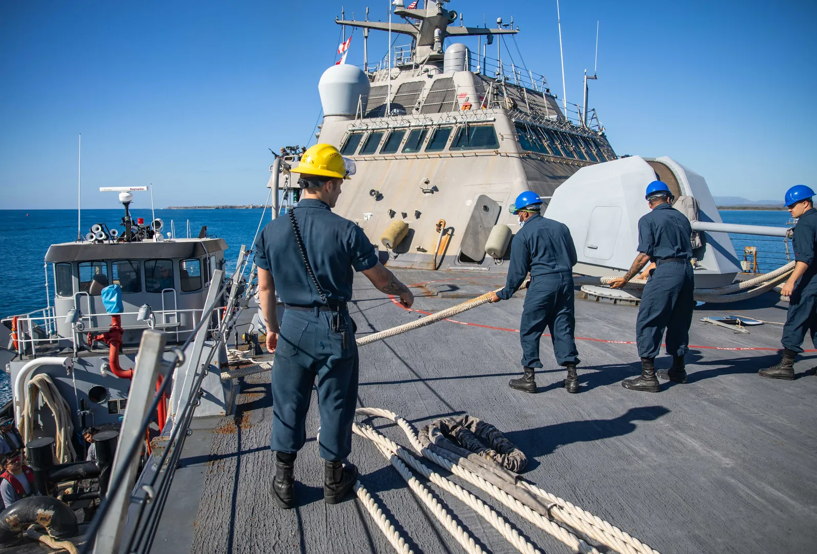 No sailors on a navy ship have needed hospitalisation after outbreak