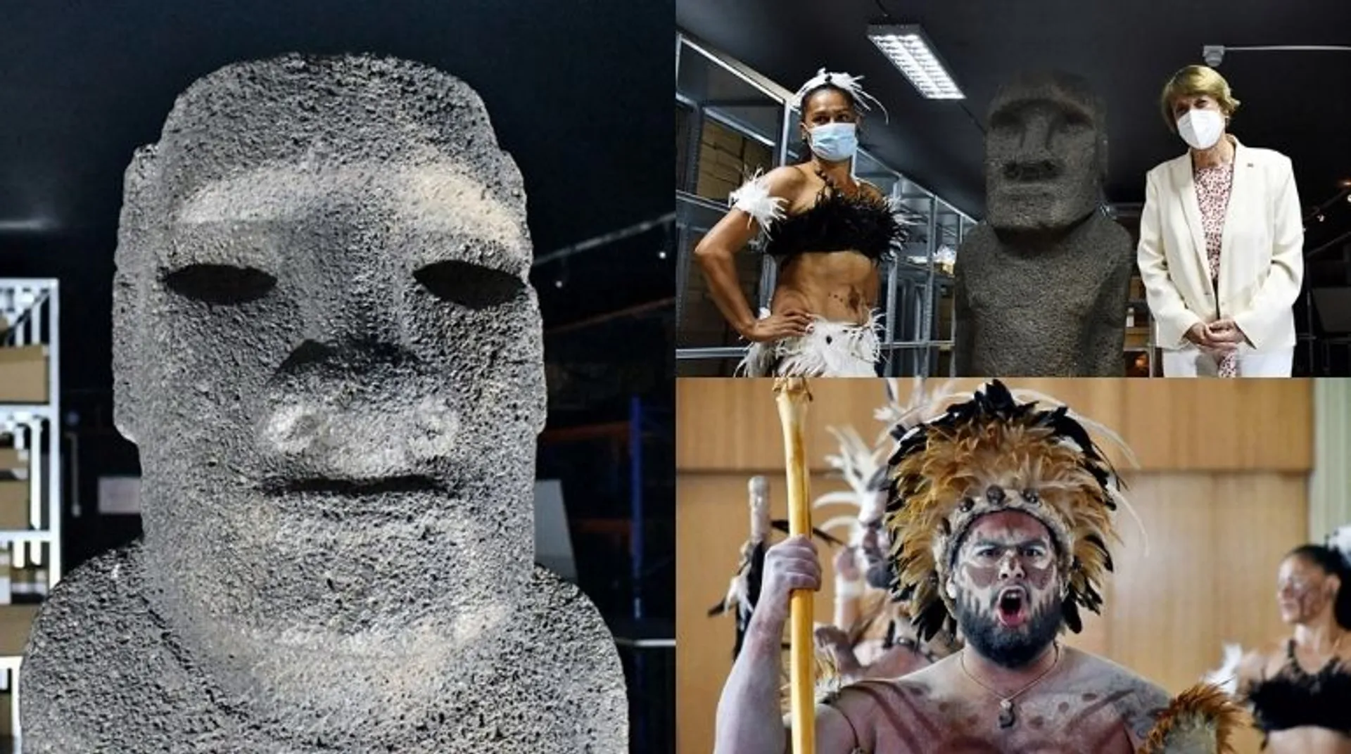 Easter Island 'Moai' stone statue begins long journey home