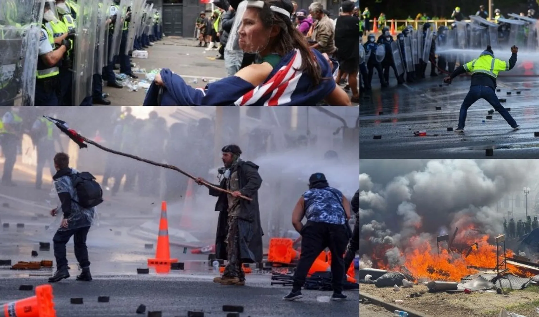 In Pics | Anti-vax protesters in New Zealand clash with police outside the parliament