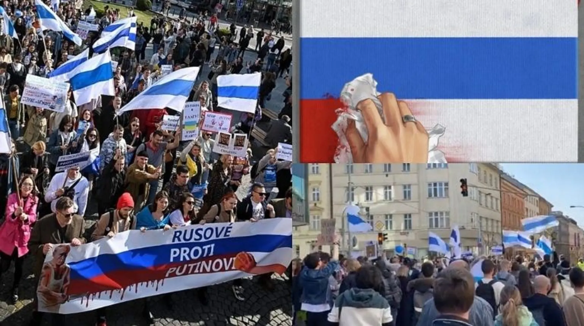 Wiping off the blood: To oppose Ukraine war, Russians adopt new national flag Â 