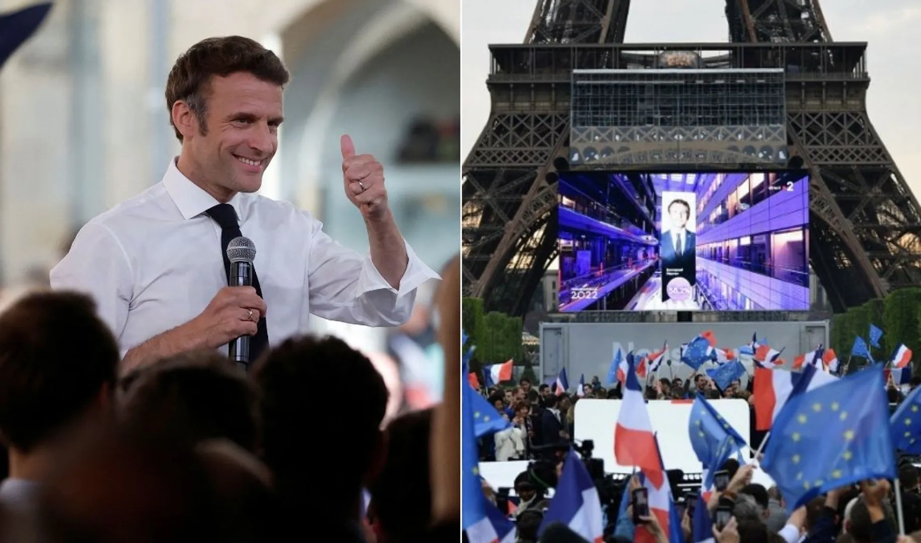 French Presidential Election 2022: EU chiefs, Italy PM congratulate Macron on re-election after projections