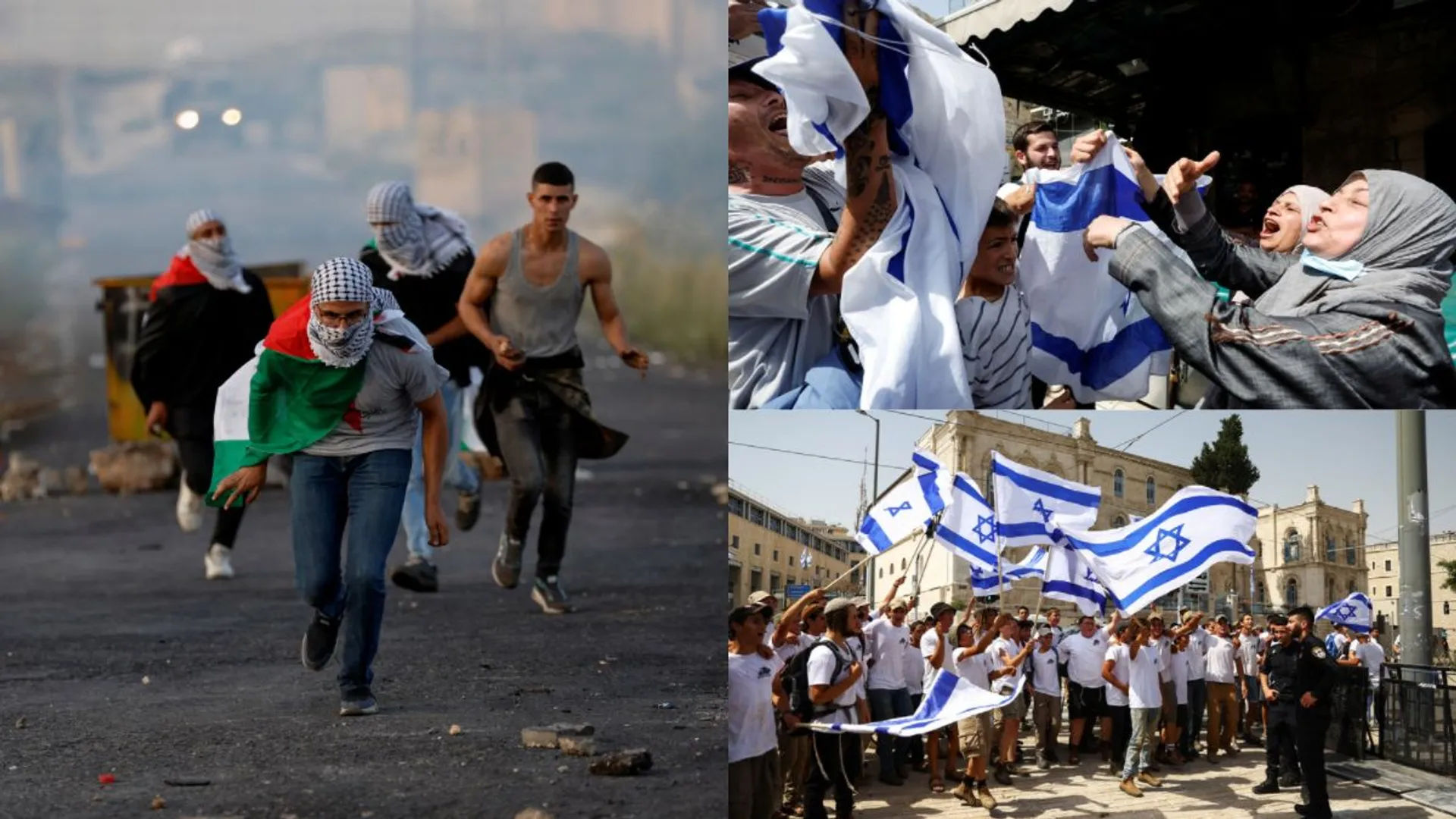 In pics: Flag-waving Israelis take to streets, skirmishes erupt in Al-Aqsa mosque