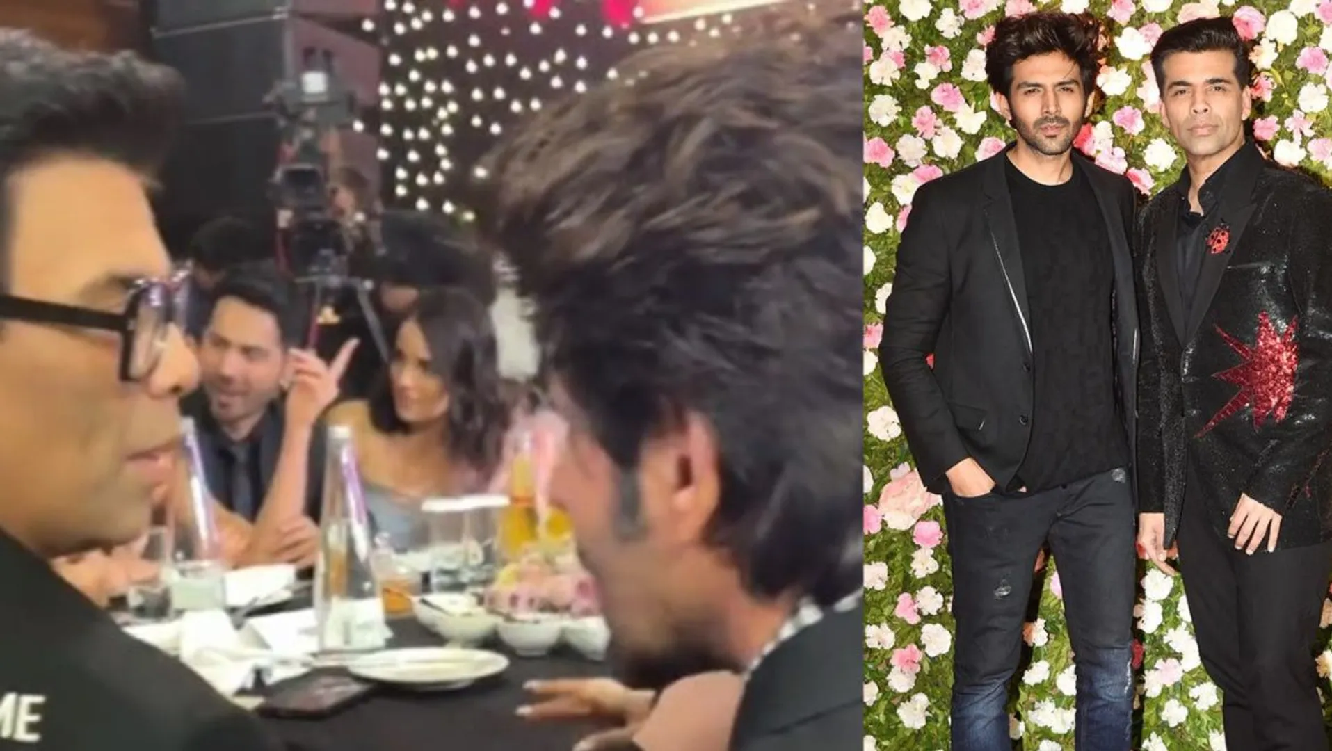 Viral video shows Karan Johar and Kartik Aaryan having a hearty chat, fans guess reconciliationÂ 
