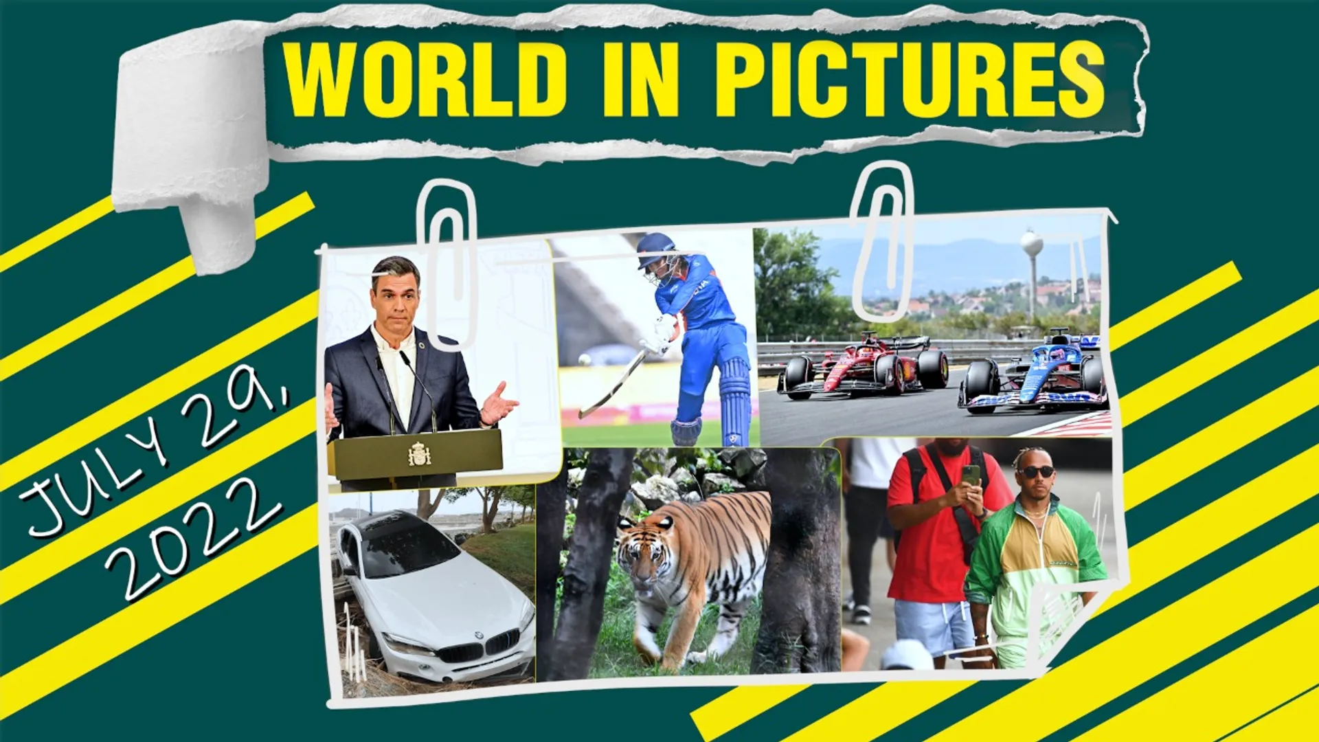 World in Pictures: Lewis Hamilton arrives for Hungarian Grand Prix; Royal Bengal tiger roams in a zoo