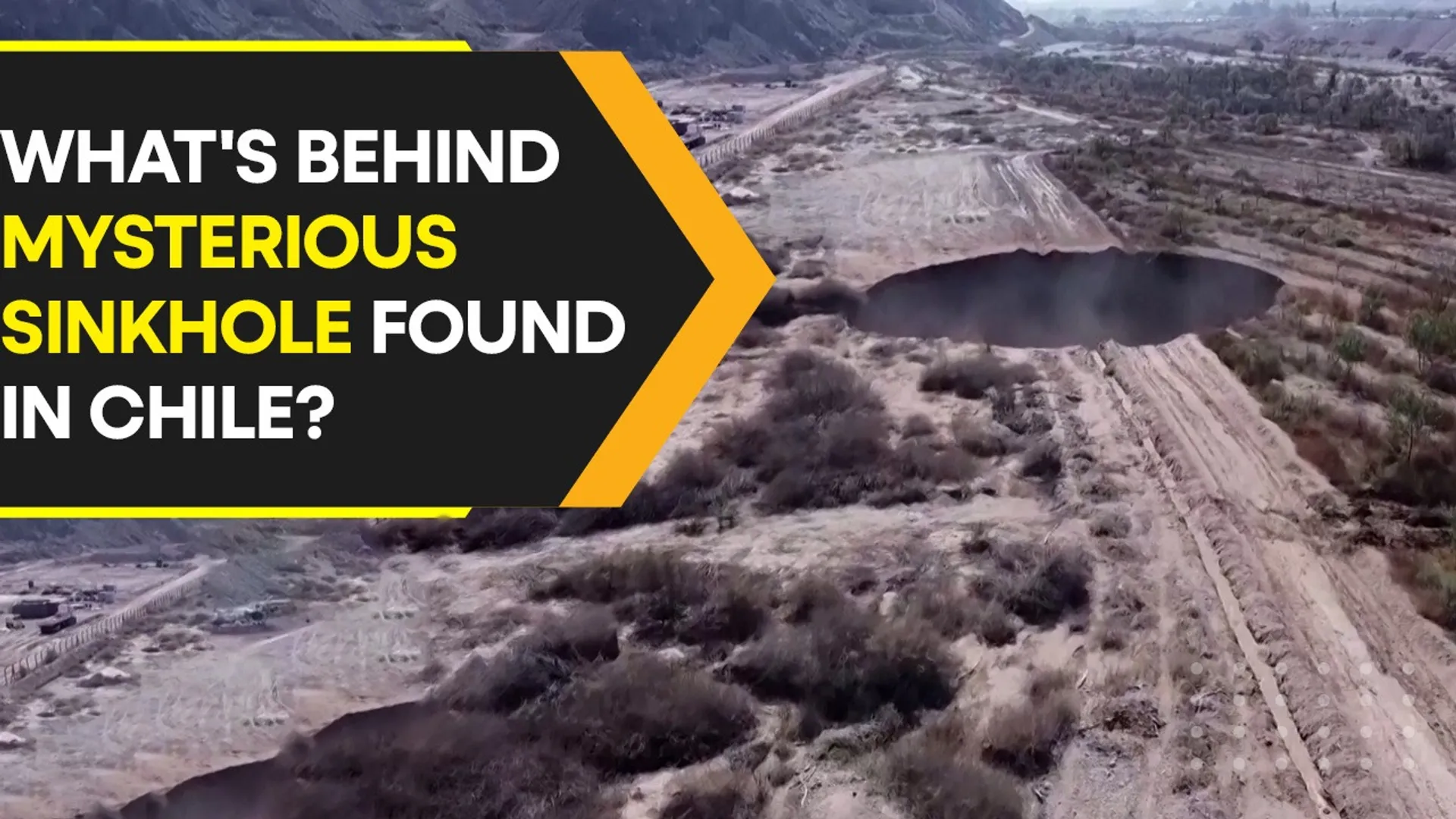 Authorities in Chile are looking into a mysterious big sinkhole close to a copper mine