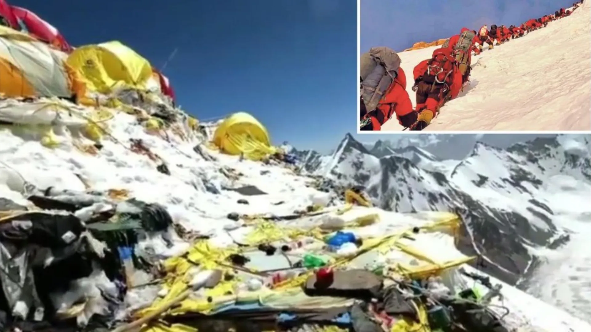 Social media images show worldâs second highest mountain strewn with debris left by climbers