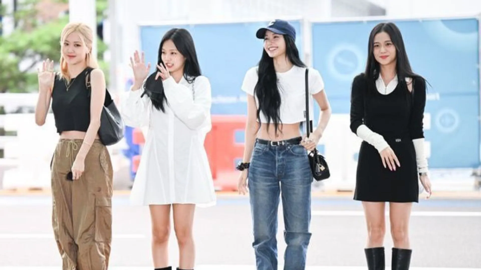 BLACKPINK members Jisoo, Jennie, RosÃ©, Lisa flaunt gorgeous airport looks ahead of 2022 MTV VMAs performance