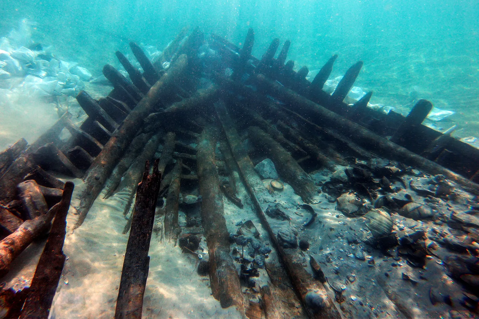 Ancient shipwreck loaded with cargo from all over mediterranean found off the shore of Israel