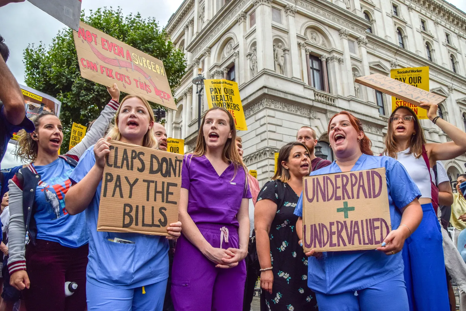 UK witness another day-long strike by nurses as healthcare workers demand a pay increase