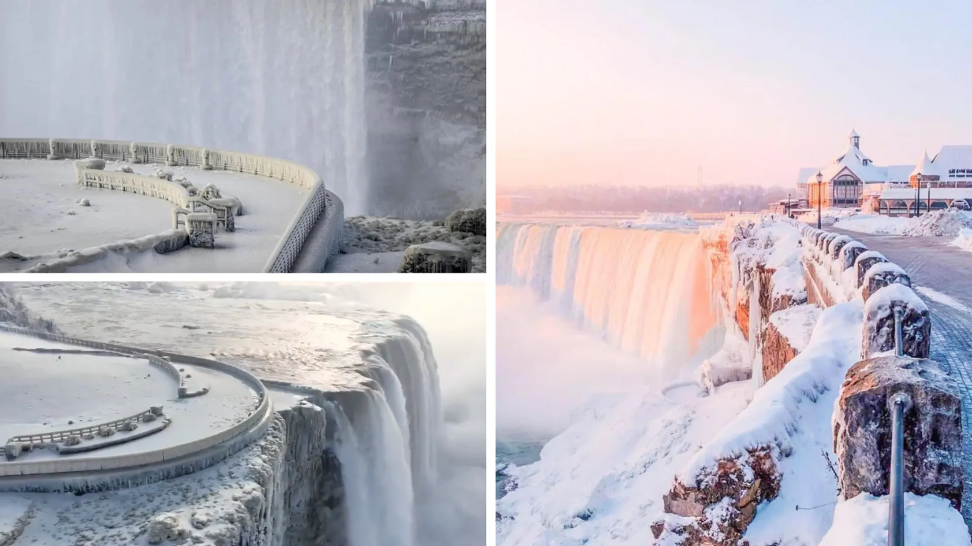In pics | Niagara falls partially freezes over after 'blizzard of the century'