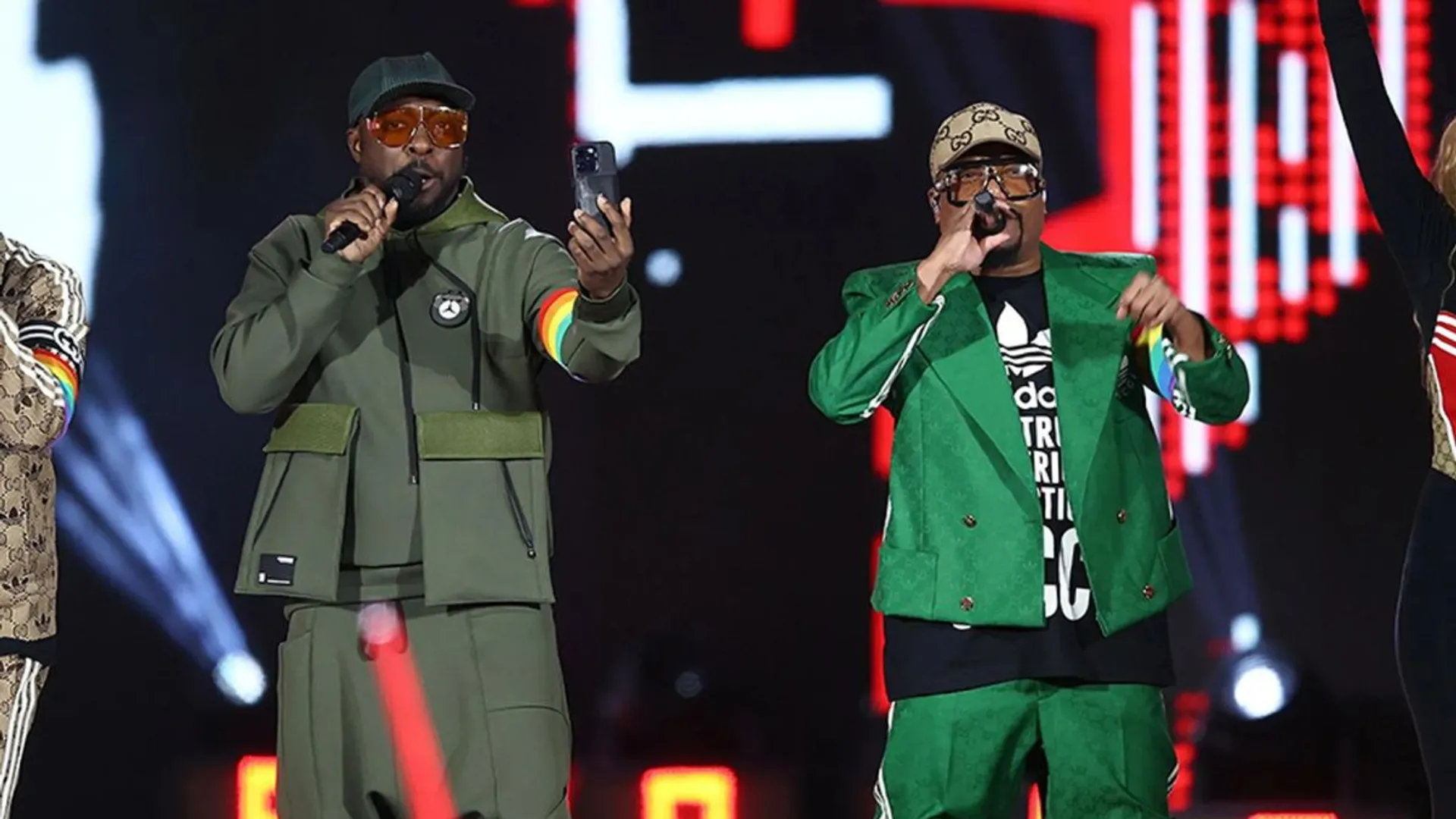 Black Eyed Peas don rainbow bands to show solidarity with LGBTQ+ community on NYE Poland show