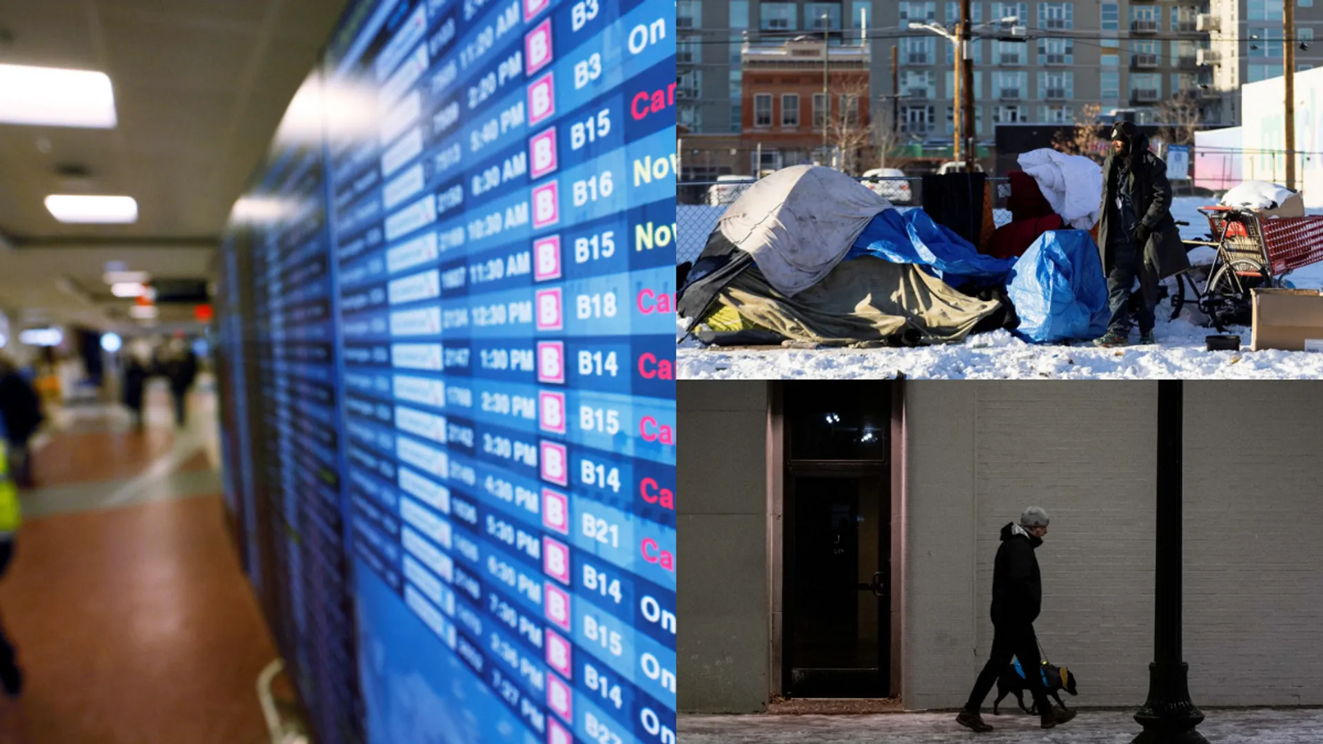 USA winter storm disrupts life as roads become treacherous while flights are cancelled