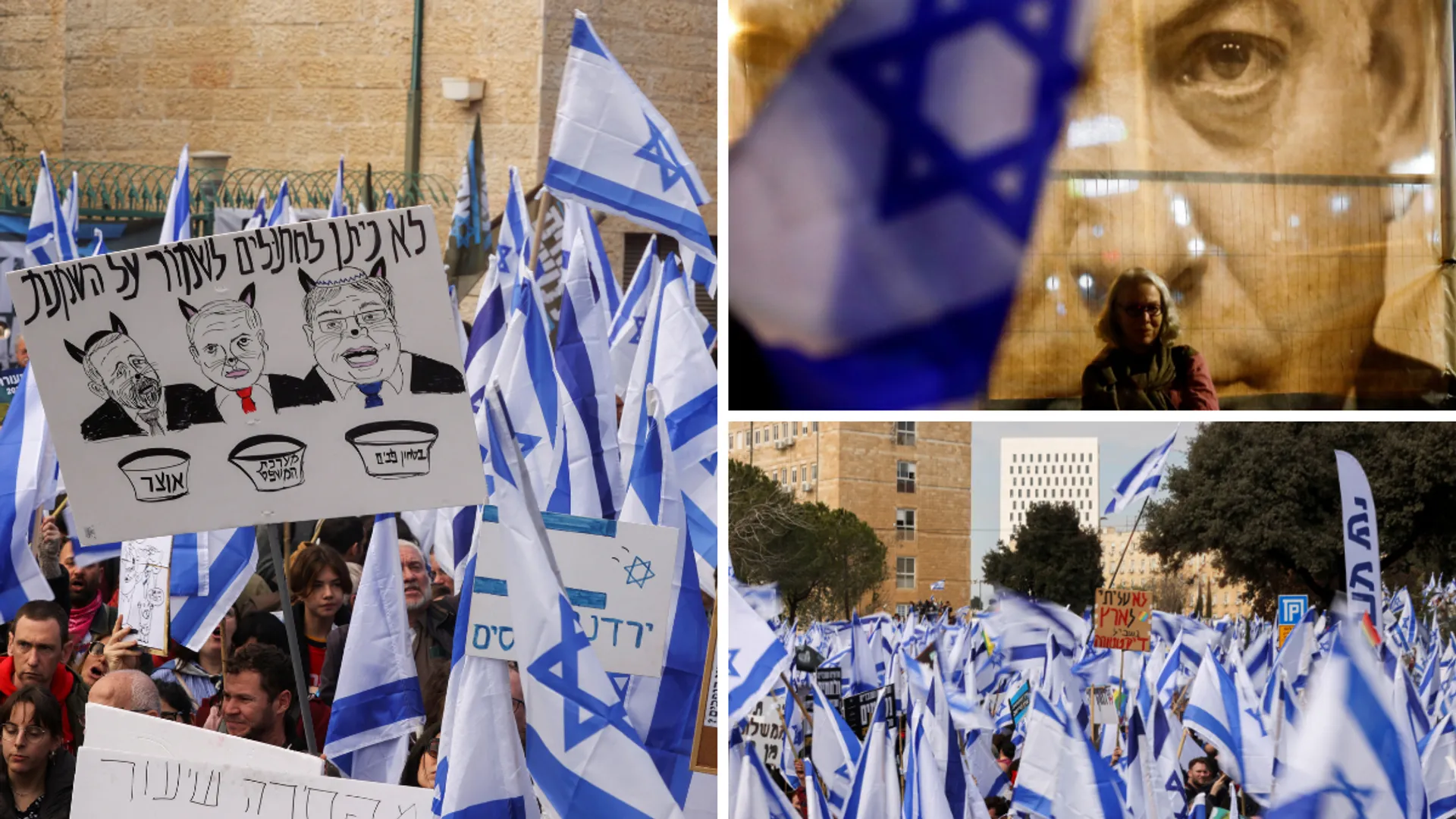 Israel: Protests outside parliament over proposed reforms; president warns of âconstitutional collapse'